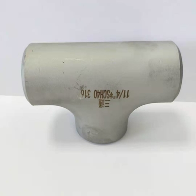 316 Stainless Steel DN1200 Seamless Equal SCH80S Pipe Fitting Tee