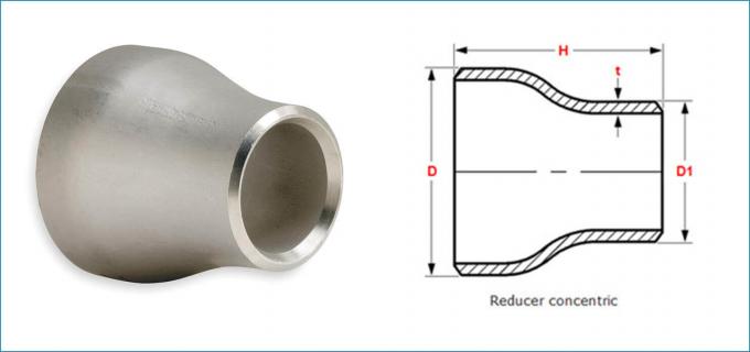 Round ASME B16.9 120mm SS Concentric Reducer 0