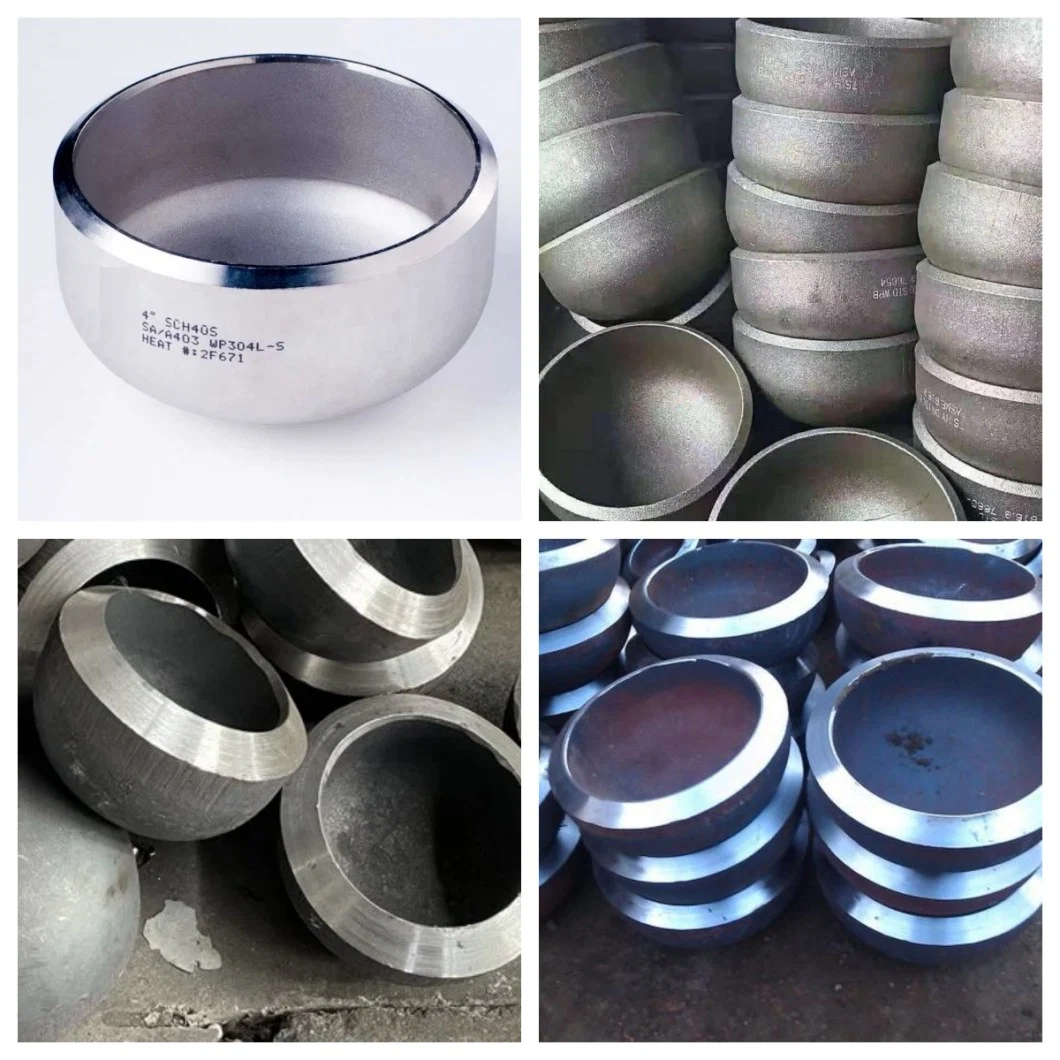 Corrosion Resistant Pipe Cap End Round Equal Forged Carbon Mild ASTM B16.9, GOST 17379 Seamless Stainless Steel Pipe Fitting Butt Weld Cap