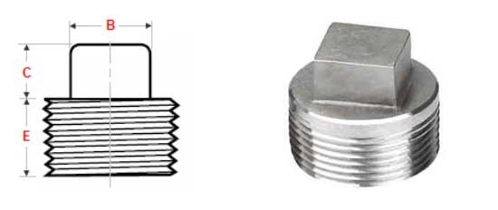 Forged Connection 1/2&quot; ASME B16.11 Square Head Plug