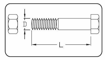 Flanged Connection M6×30mm Zinc A194 Hex Head Nut